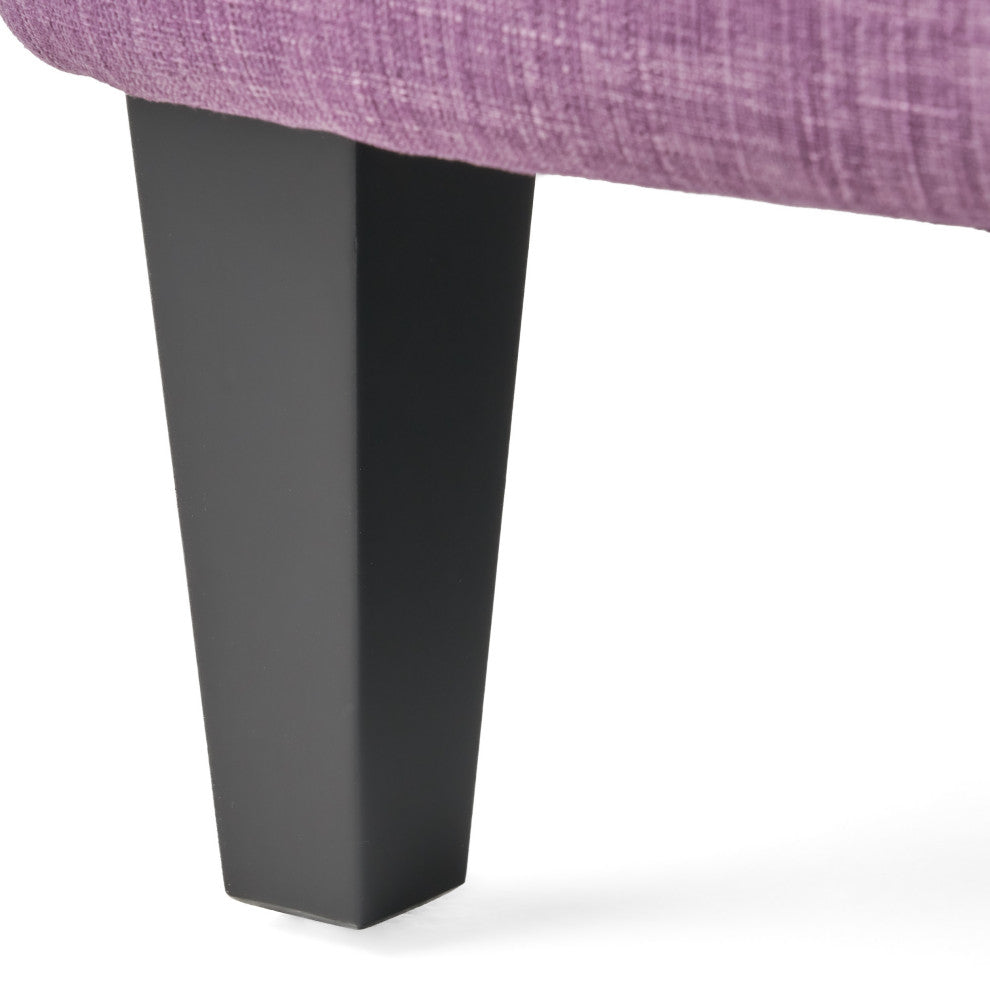 GDF Studio Laxford Light Purple Tufted Fabric Club Chair