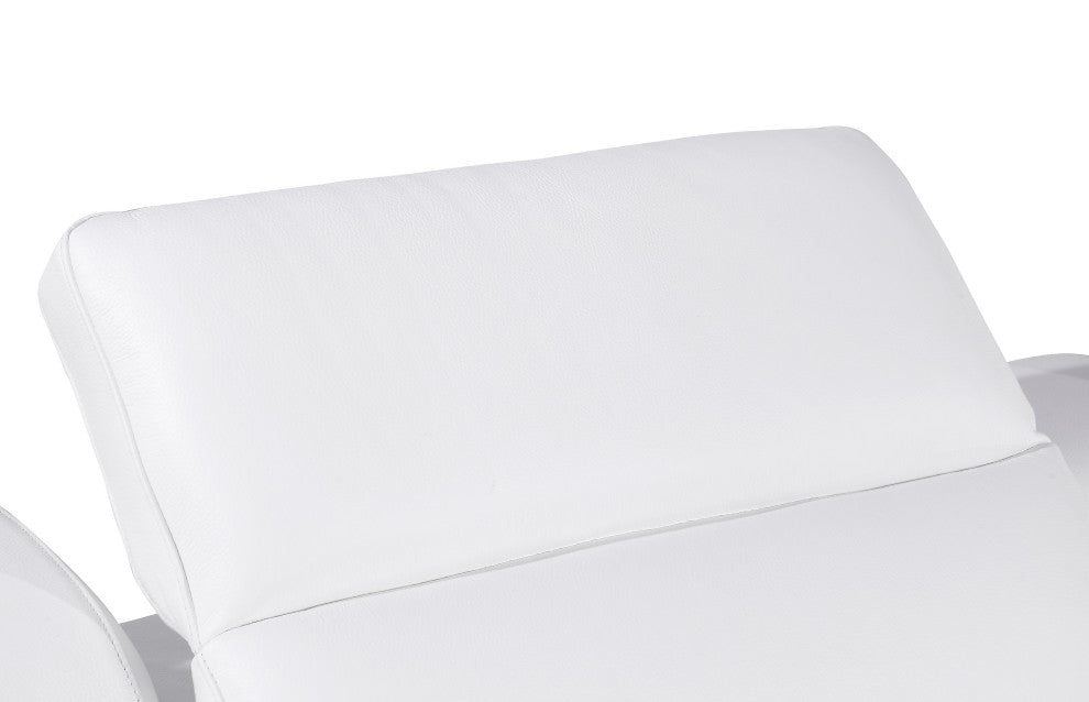 Marco-8-Piece 4-Power Reclining Italian Leather Sectional, White