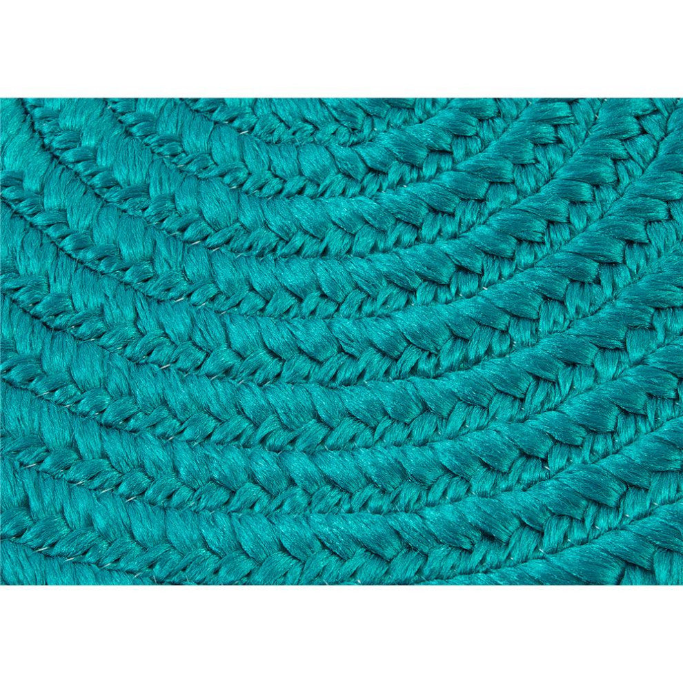 Colonial Mills Rug Reversible Flat-Braid, Oval Runner Aqua Runner, Oval