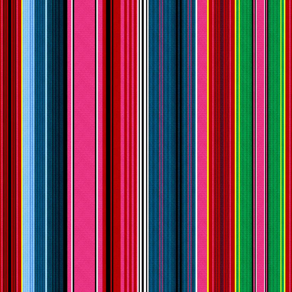 Rhodes King French Seam Headboard, Serape Stripe Bright Multi