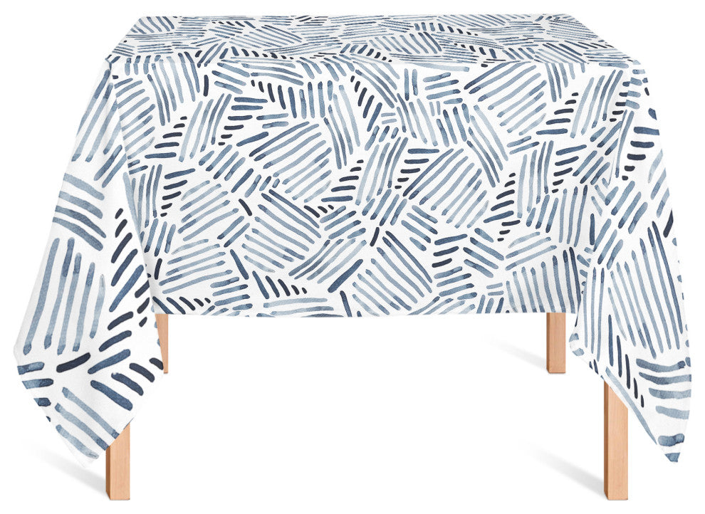 Watercolor Navy Pattern 58x58 Tablecloth