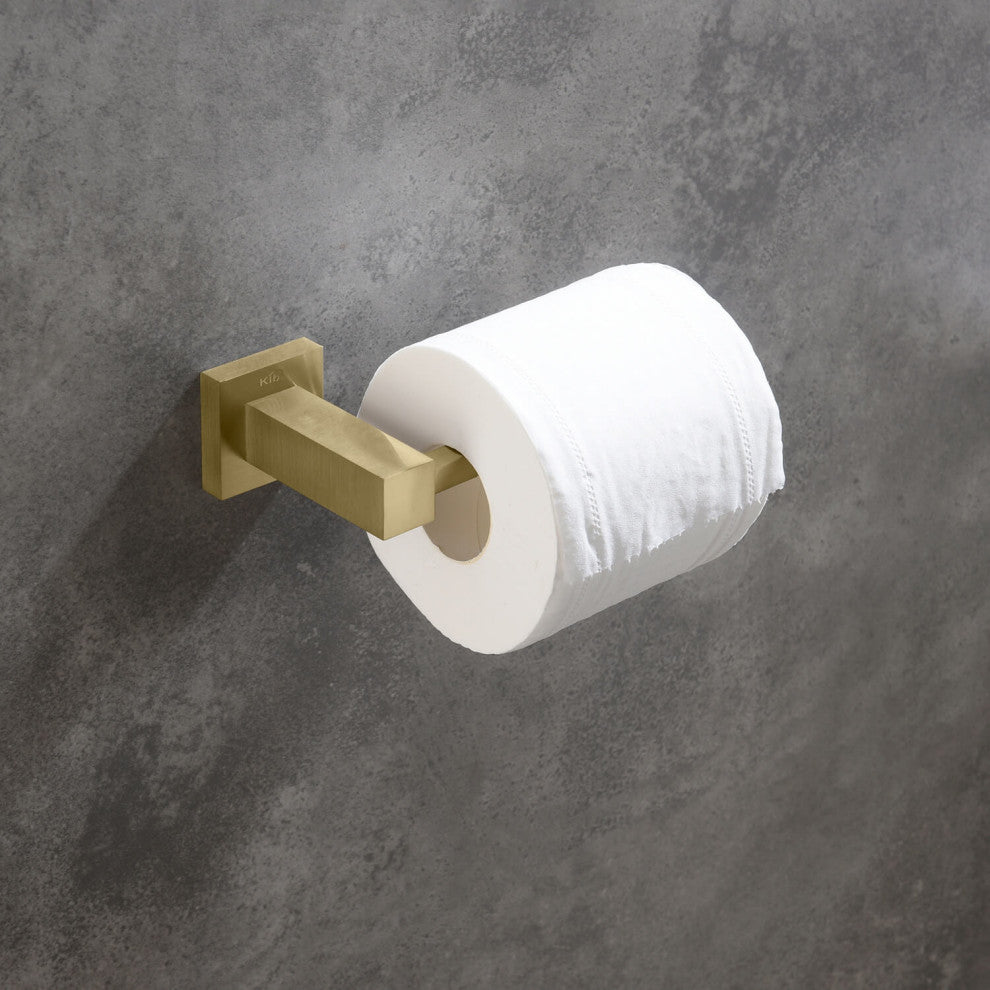 Cube Bathroom Tissue Holder KBA1502, Brush Gold