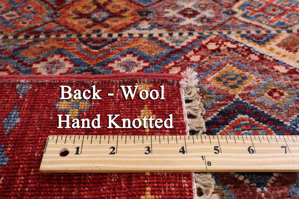 2' 6" X 6' 6" Runner Khorjin Super Kazak Hand Knotted Rug Q5826