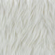 Cortesi Home Olivia White Faux Fur Ottoman, 20"
