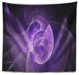 Purple Mystic Psychedelic Design Abstract Wall Tapestry, 60"x50"