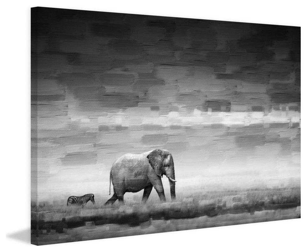 "Elephant" Fine Art Canvas Print, 18"x12"