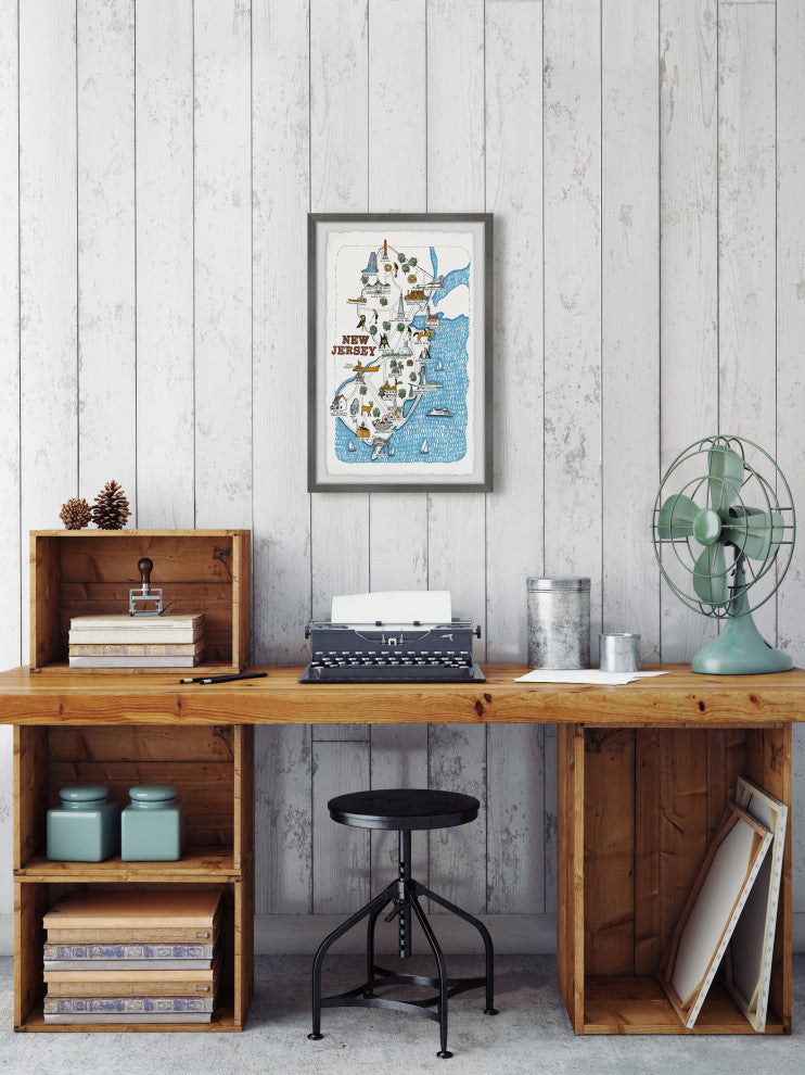 "NJ Spots" Framed Painting Print, 8x12
