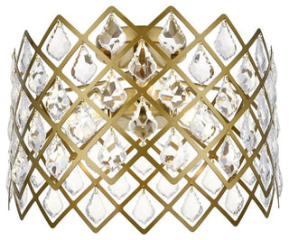 Lacy 13" Flush Mount, Brass