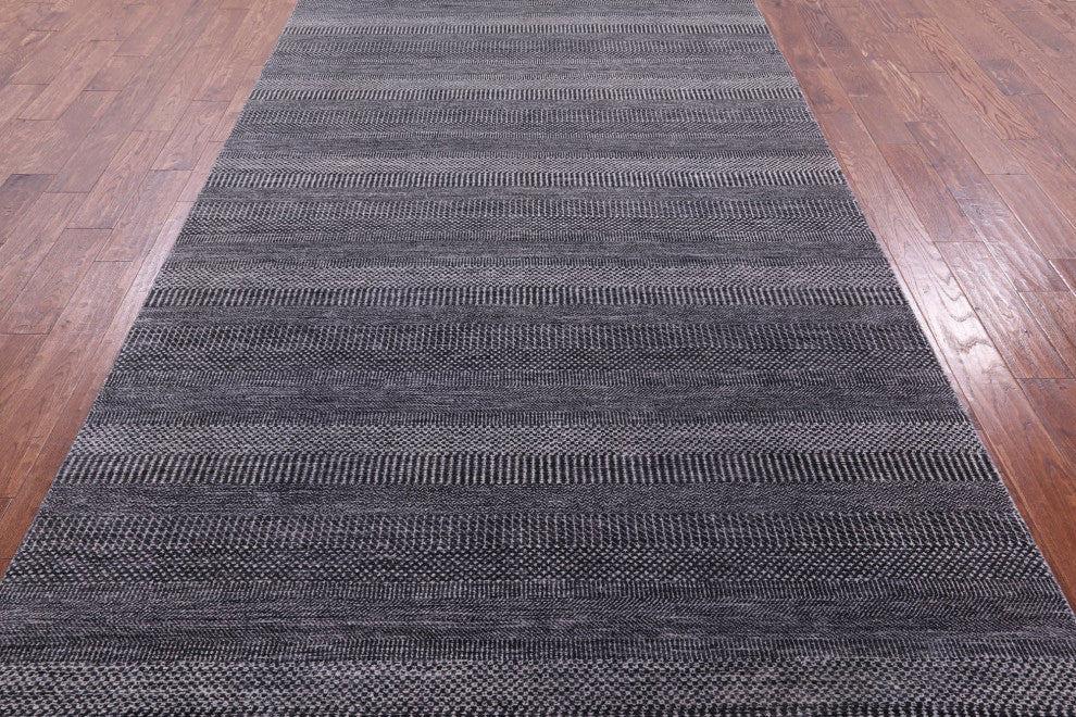 6' 0" X 18' 0" Wool and Silk Hand Knotted Savannah Grass Rug Q11988