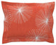 Dandelions On Watermelon Red Red Floral Cotton Pillow Sham, Standard