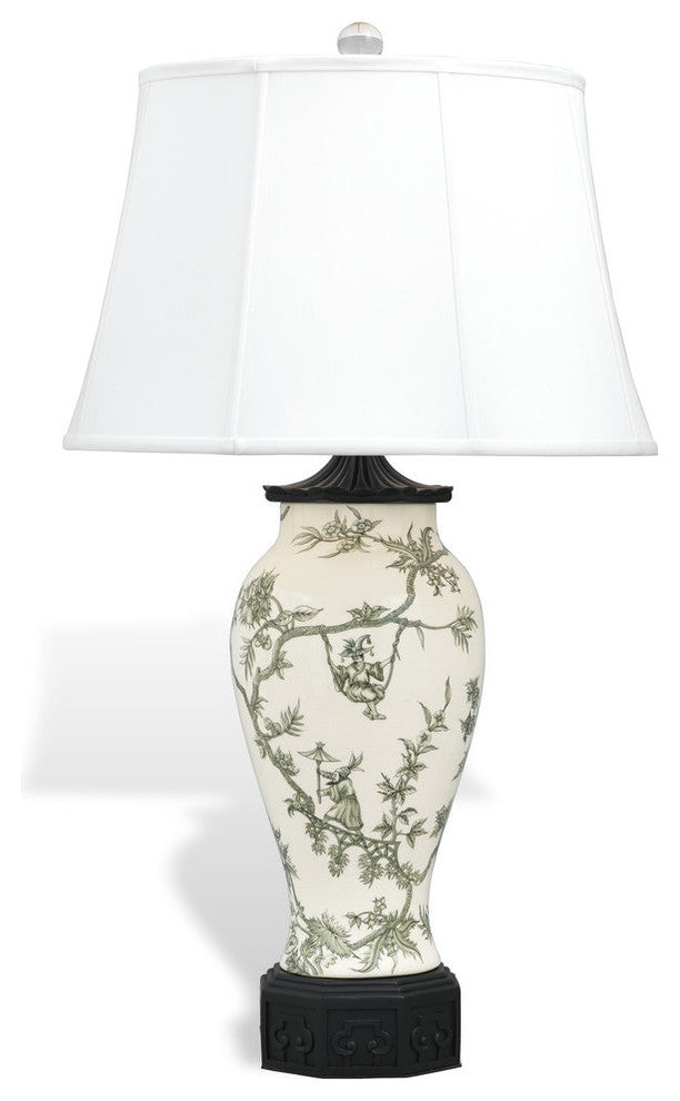 Windsor Toile Black Lamp, 36"