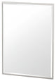 Flush Mount Framed Rectangle Wall Mirror, Satin Nickel, 32.5