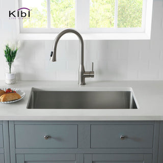 KIBI Handcrafted Undermount Single Bowl 16 Gauge Stainless Steel Kitchen Sink, 3