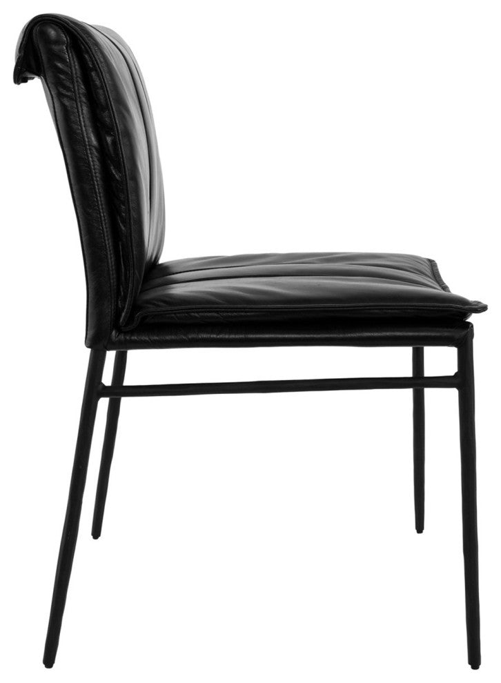 Bentley Black Leather Dining Chair