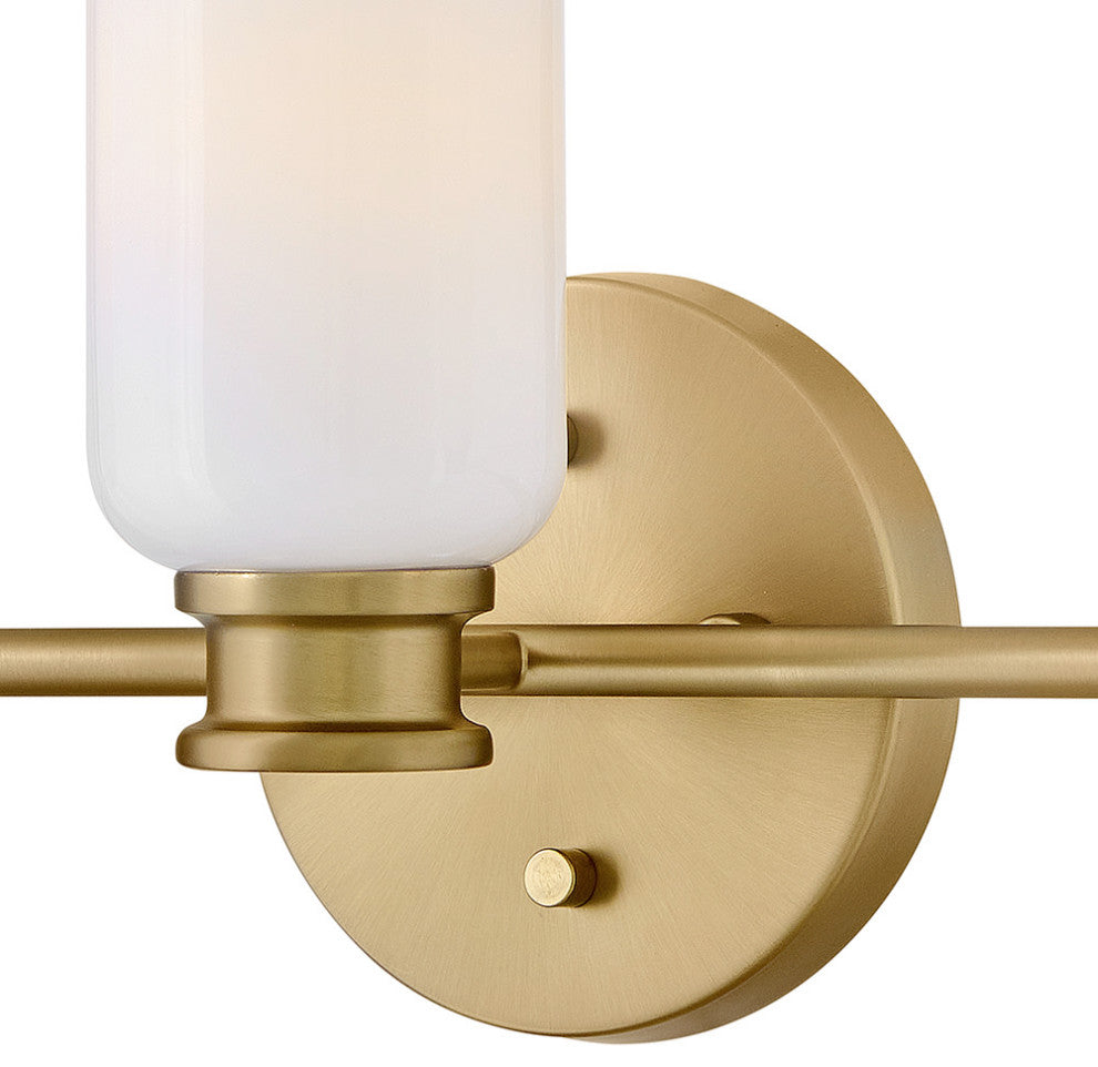 Lark Naomi Medium Three Light Vanity, Lacquered Brass