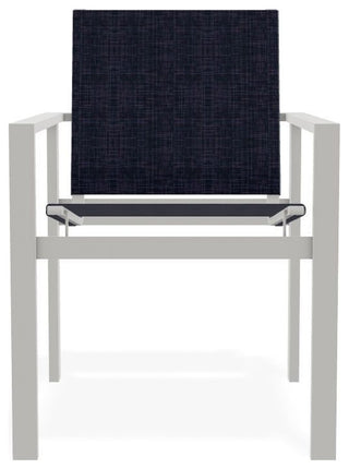 Tribeca Sling Outdoor Stackable Armchair, Moments Navy/Snow
