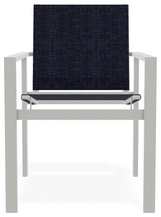 Tribeca Sling Outdoor Stackable Armchair, Moments Navy/Snow