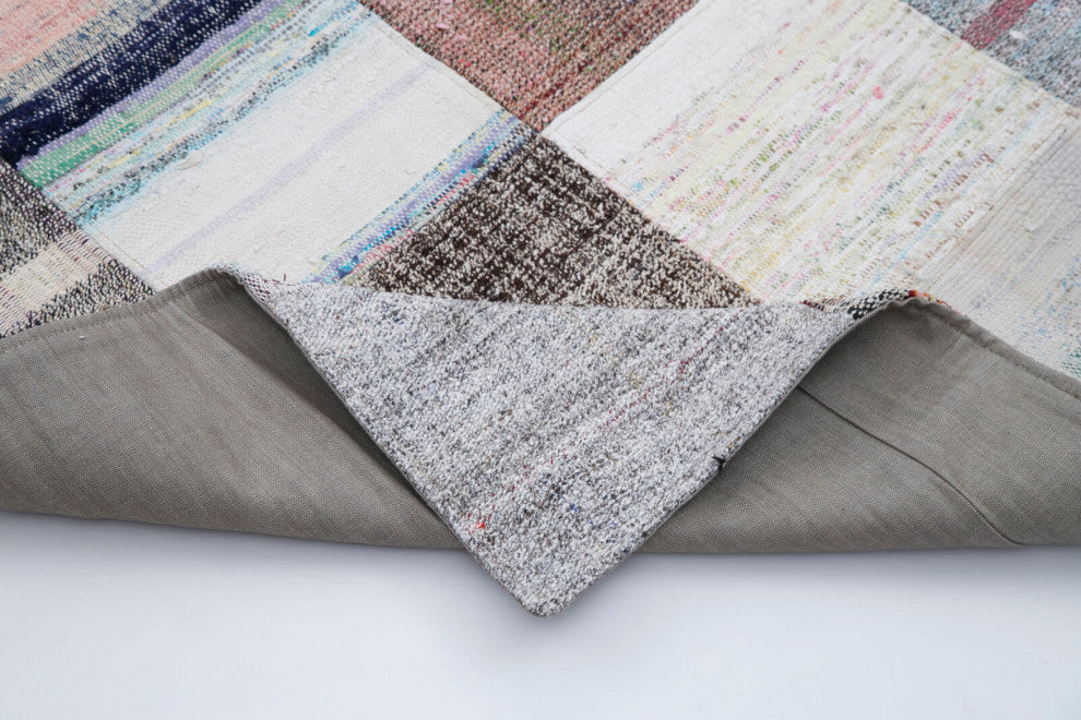 Rug N Carpet - Handmade Anatolian 7' 0'' x 9' 11'' Rustic Patchwork Kilim Rug