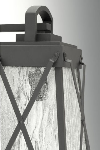 Creighton 1-Light Large Wall Lantern, Black