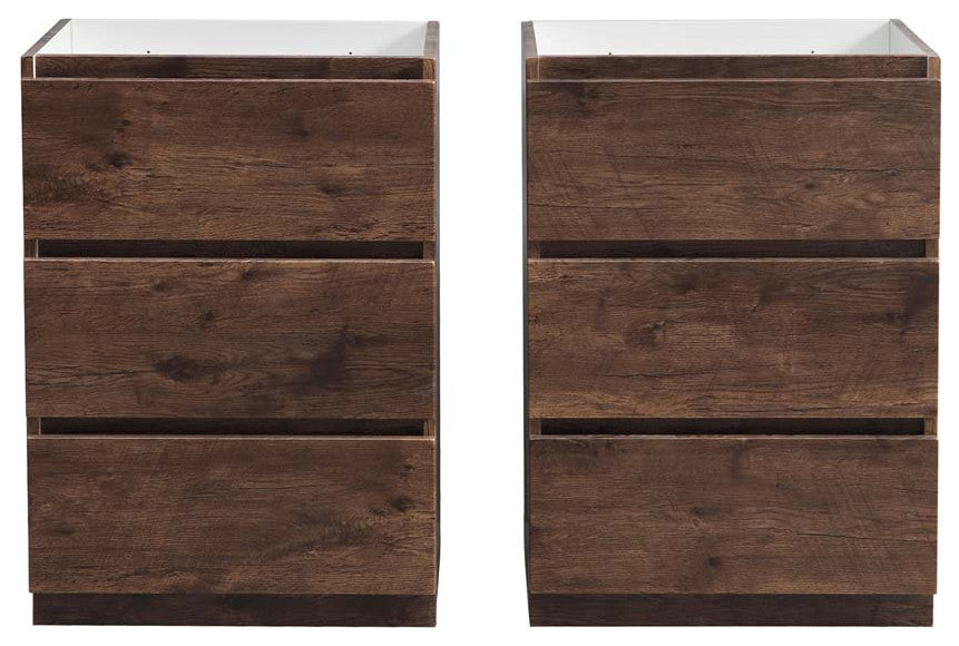 Fresca Lazzaro 48" Rosewood Double Sink Cabinet