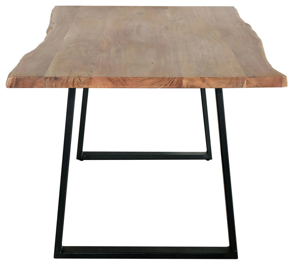 Kiel 70" Wood and Metal Dining Table
