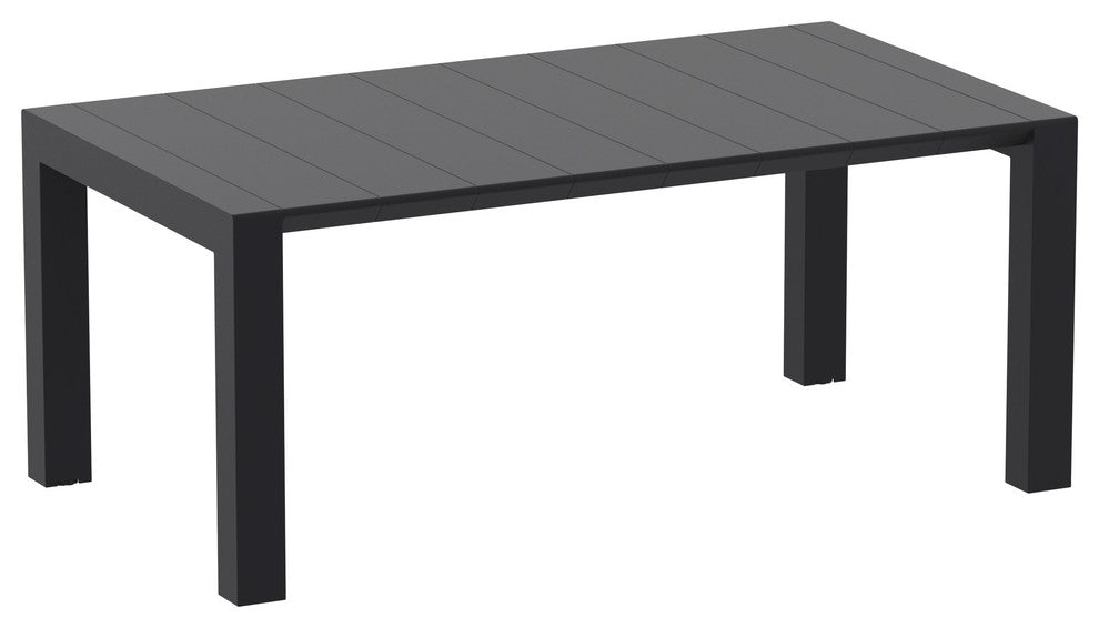 Compamia Bloom Extendable Patio Dining 5-Piece Set, Black