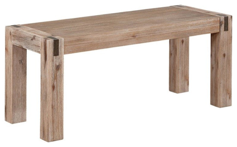 Woodstock Acacia Wood with Metal Inset 40" Bench