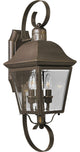 Progress Lighting 2-Light Wall Lantern With Clear BeveLED Glass, Antique Bronze