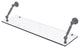 Waverly Place 30" Floating Glass Shelf, Matte Gray