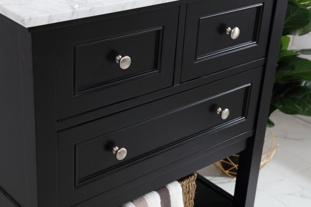 Matilda 30" Single Bathroom Vanity Set, Black