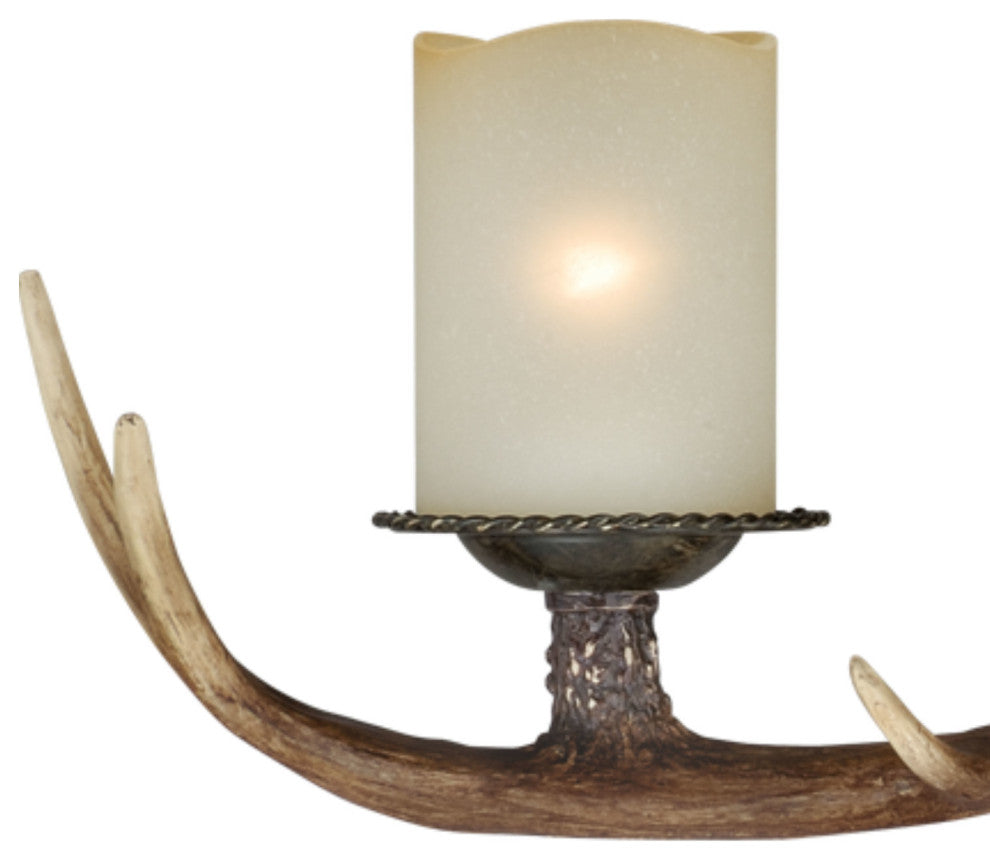 Yoho 3-Light Antler Vanity Black Walnut