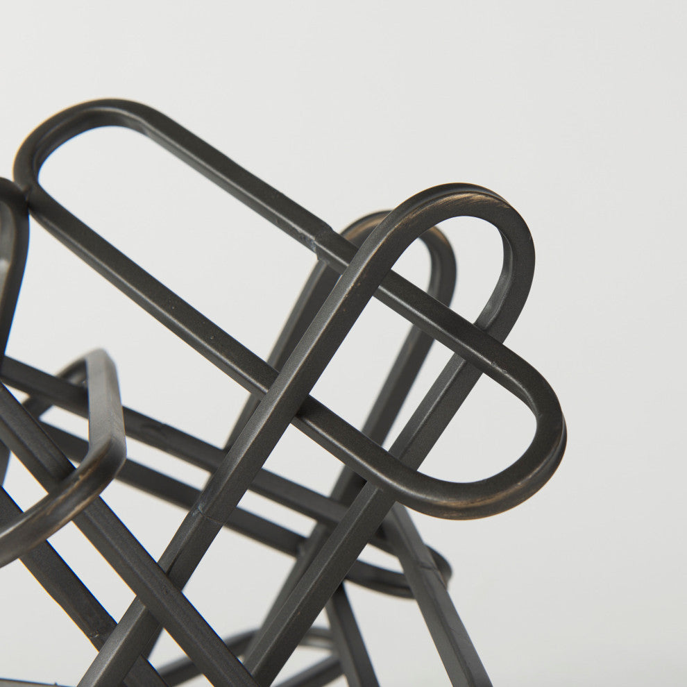 Henderson 10.4Lx8.3Wx7.7H Black Metal Paperclip Decorative Object