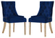 Pose Dining Chair Velvet Set of 2, Navy