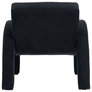 Corduroy Fabric Upholstered Accent Chair, Black