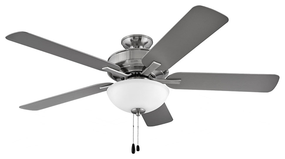 Hinkley Metro 52" LED Indoor Dual Mount Ceiling Fan, Brushed Nickel