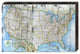 Usa Map Vintage Americana Wood Wooden Block, 12"x9"