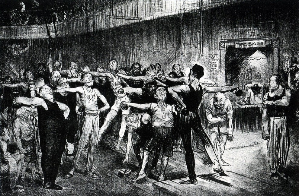 George Wesley Bellows Business-Men's Class Gallery Wrap Canvas, 18"x27"