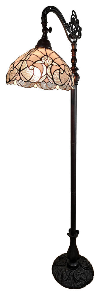 Tiffany Style Old Fashioned Reading Floor Lamp, 62" Tall