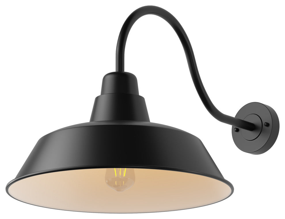 Farmhouse Black Exterior 1-Light Wall Mount Barn Light Fxiture