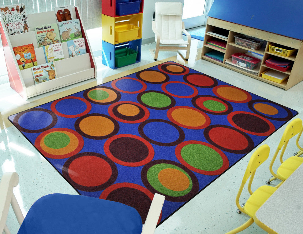 Kid Essentials Rug, Circle Back, Primary, 5'4"x7'8"