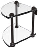 Two-Tier Corner Glass Shelf, Oil Rubbed Bronze