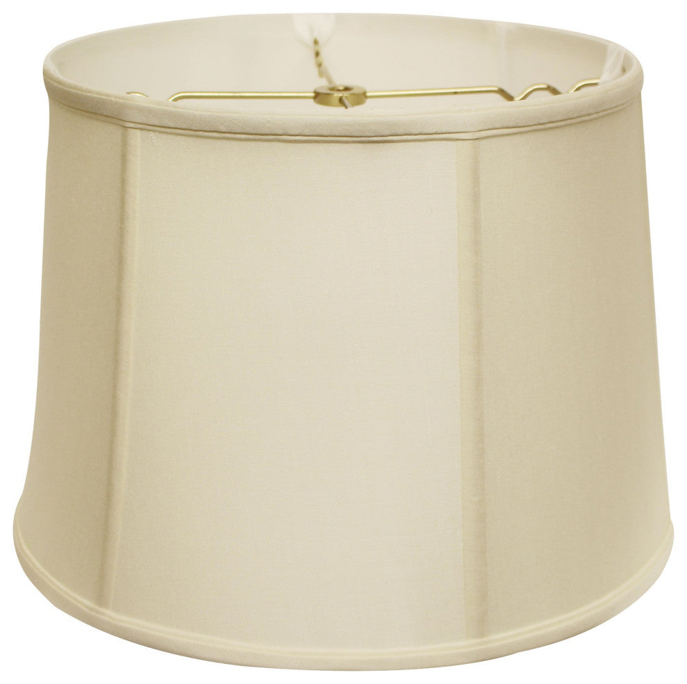 19" Ivory Throwback Drum Pongee Silk Lampshade