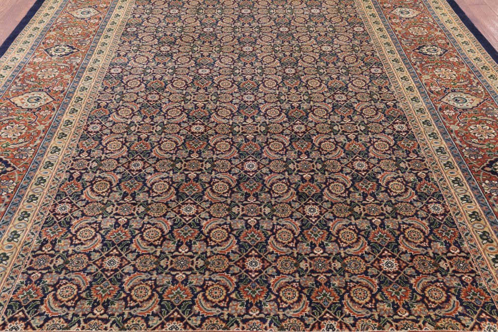 Hand Knotted Persian Hill Herati Wool Rug 9' 0" X 12' 0" Q7169