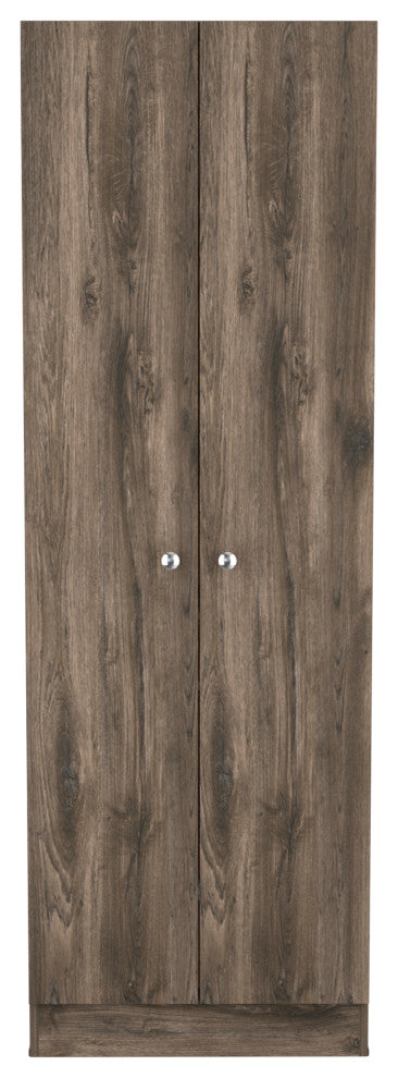DEPOT E-SHOP Dakari-Storage Single-Door Pantry Cabinet, Dark Brown