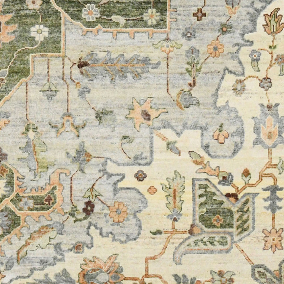 Milano Caly Area Rug, White, 8' x 10', Medallion