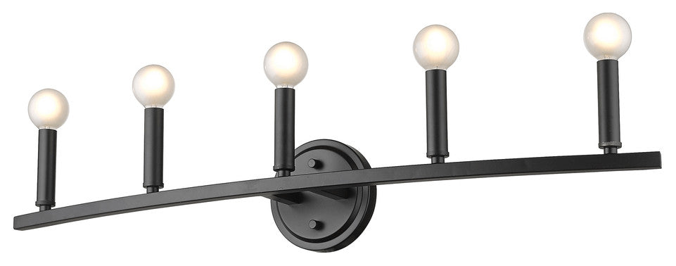 Sawyer 5-Light Matte Black Vanity