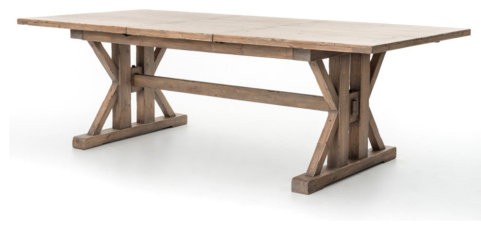 Four Hands Tuscanspring Extension Dining Table, Sundried Wheat, 72"-96"