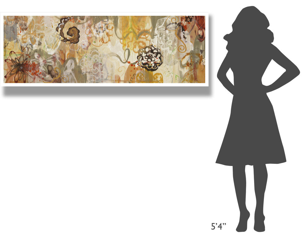 "Decadent Garden II" Digital Paper Print by Joan Elan Davis, 62"x24"