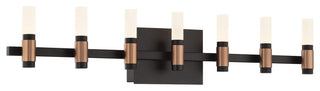 Albany 14-Light Vanity, Black/Brass