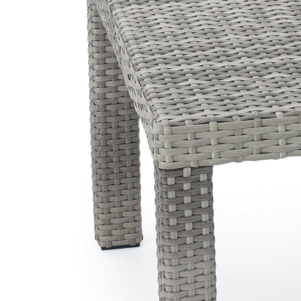 Cannes 3 Piece Sunbrella Outdoor Club Chairs and Side Table Set, Charcoal Gray